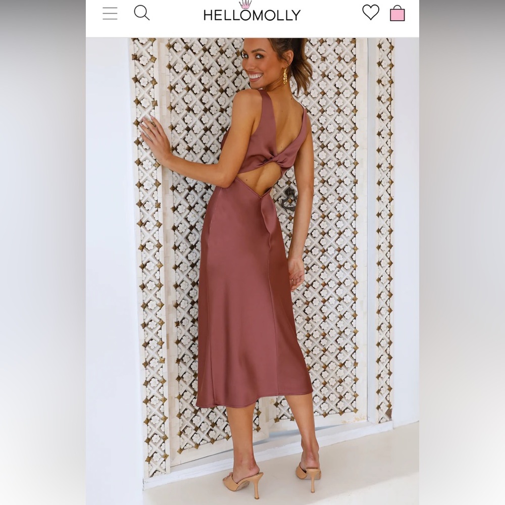 Hello Molly Mauve Midi Dress - Picture 4 of 10